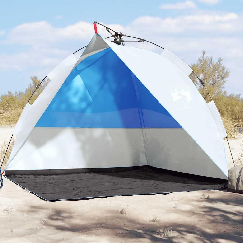 Namiot plażowy lazurowy, wodoszczelny, z systemem Quick-Release, xx cm, lekki namiot Pop Up na kemping i biwak, w zestawie torba do noszenia, otwarte wejście na lato i plażę