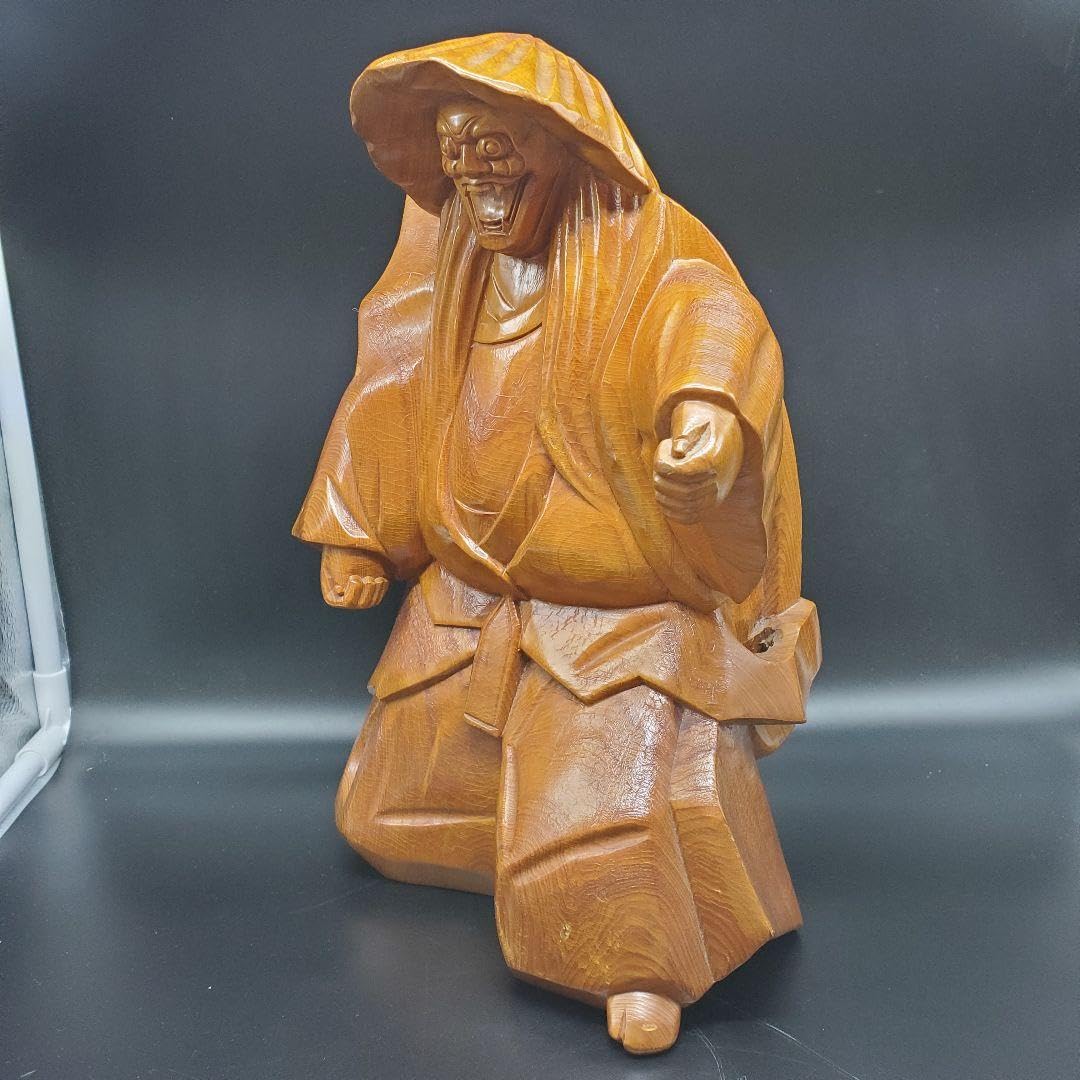 一位一刀彫　高山　唐獅子像 木箱付き 一位一刀彫 高山 唐獅子像 木箱付き 一位一刀彫 高山 唐獅子像 木