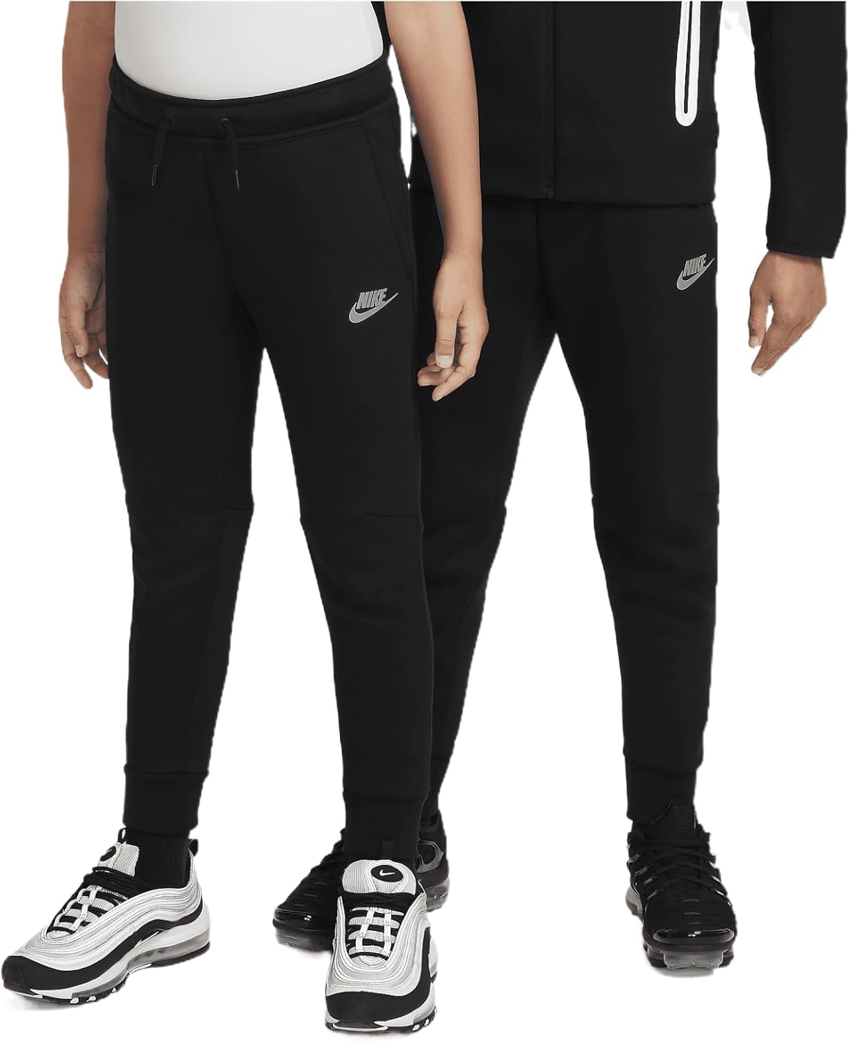 Nike Sportswear Tech Fleece Big Kids' Reflective Joggers (FZ5434-010, Black) Size Medium