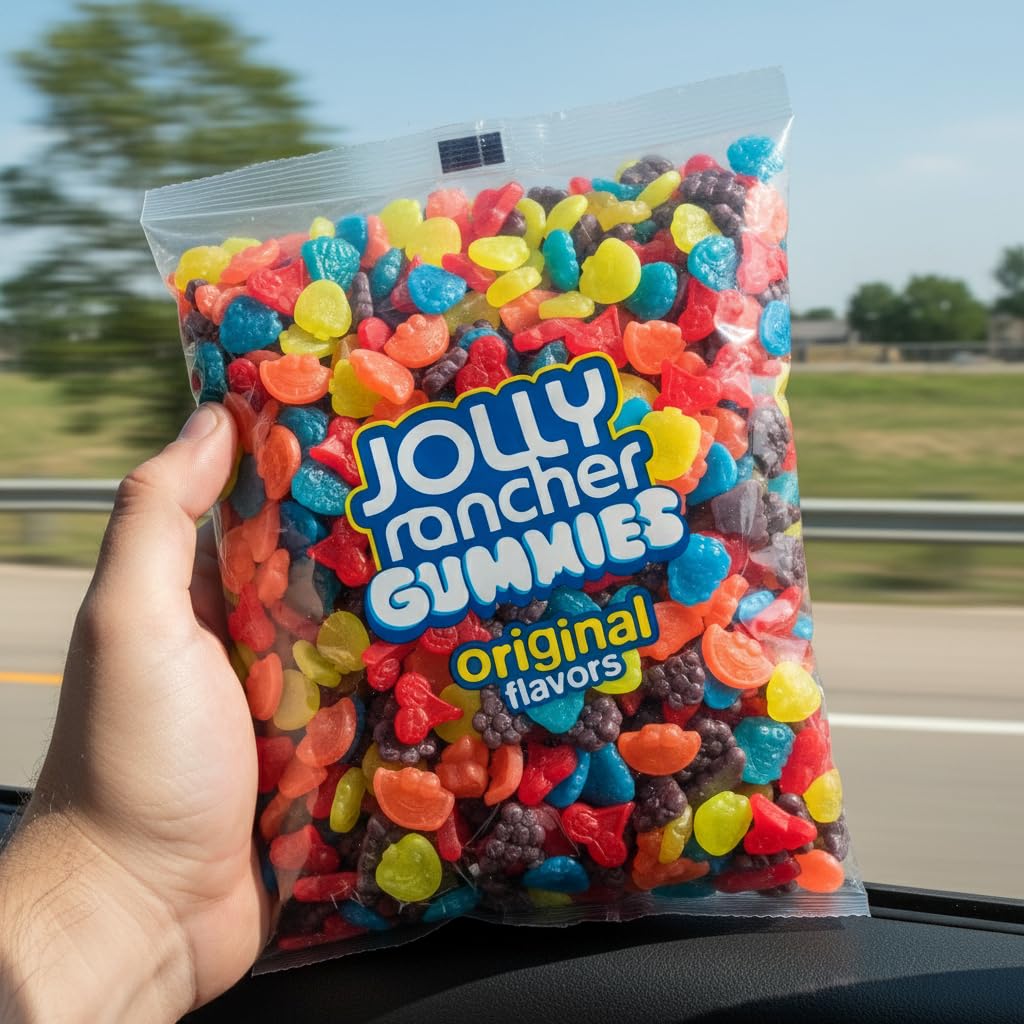 Jolly Ranchers Gummies Bulk Candy 2lb - Assorted Fruit Flavored Original JollyRancher Gummy Candy Bulk - Gummy Candy Jolly Ranchers Bulk Pack - 2 Pounds