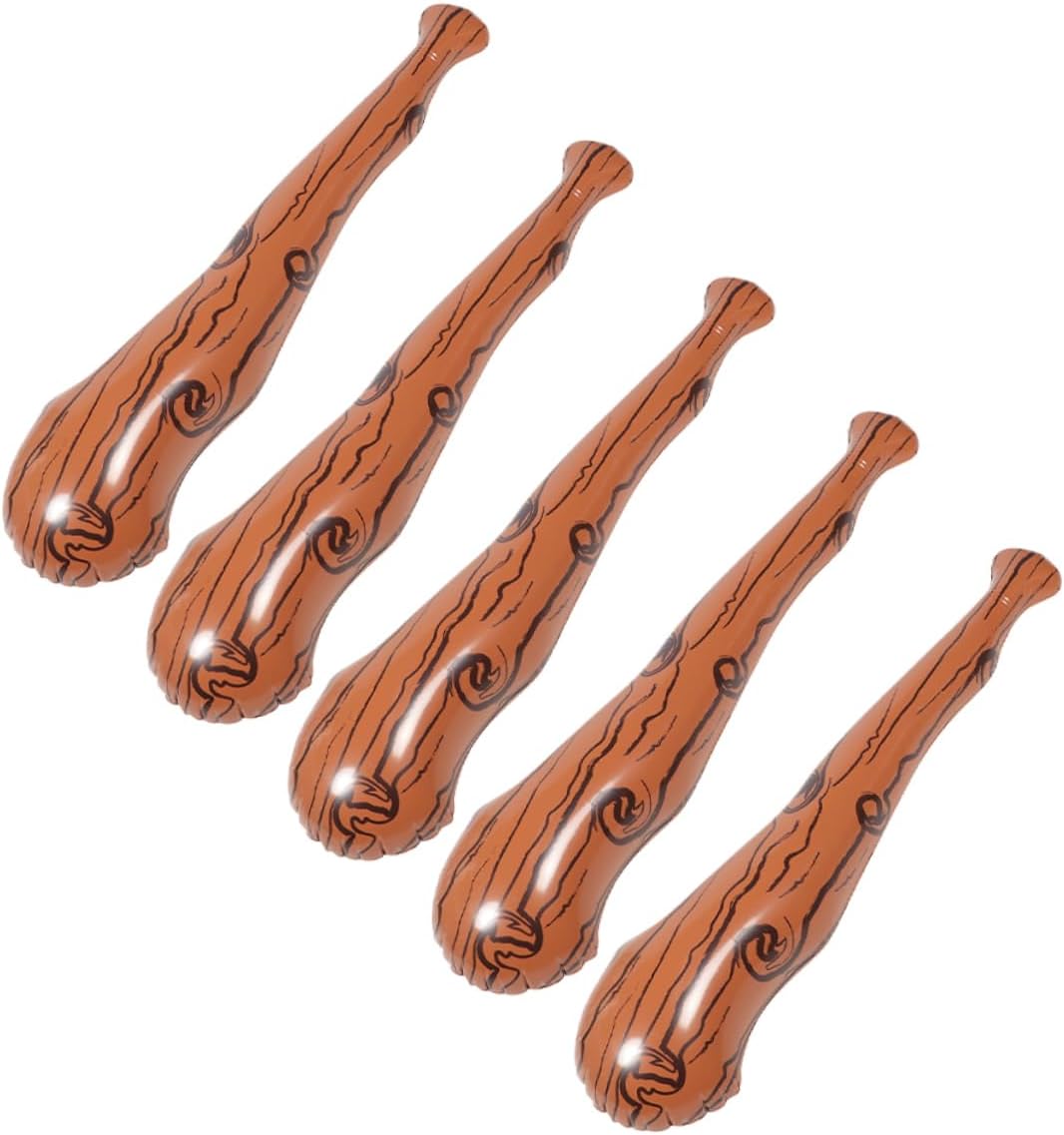 Kisangel 5pcs Iconic Inflatable Bat for Baseball Games Parties Decor Easy Inflate Portable