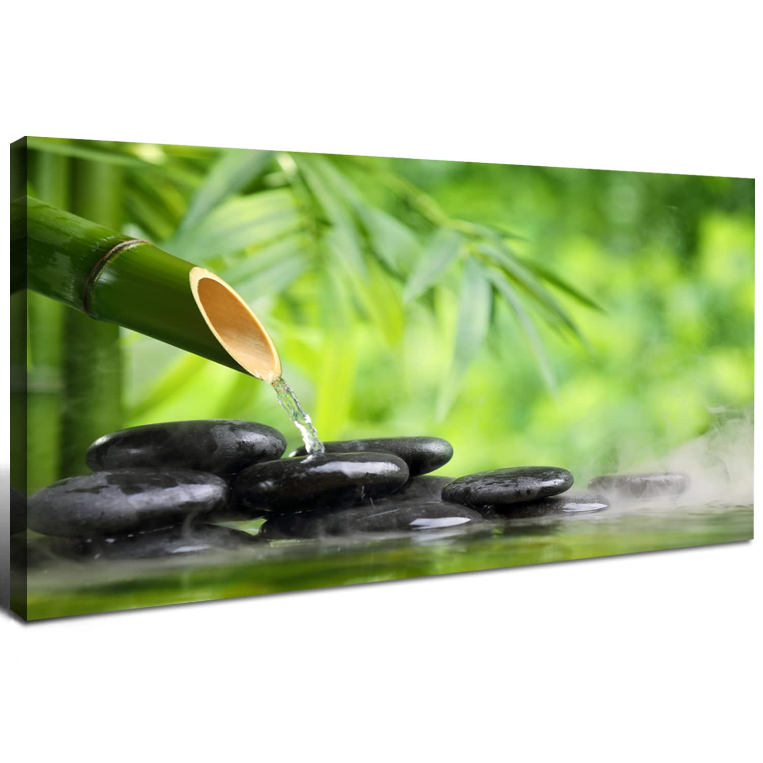 Amazon.com: AIYISU Zen Stones Canvas Wall Art Green Bamboo