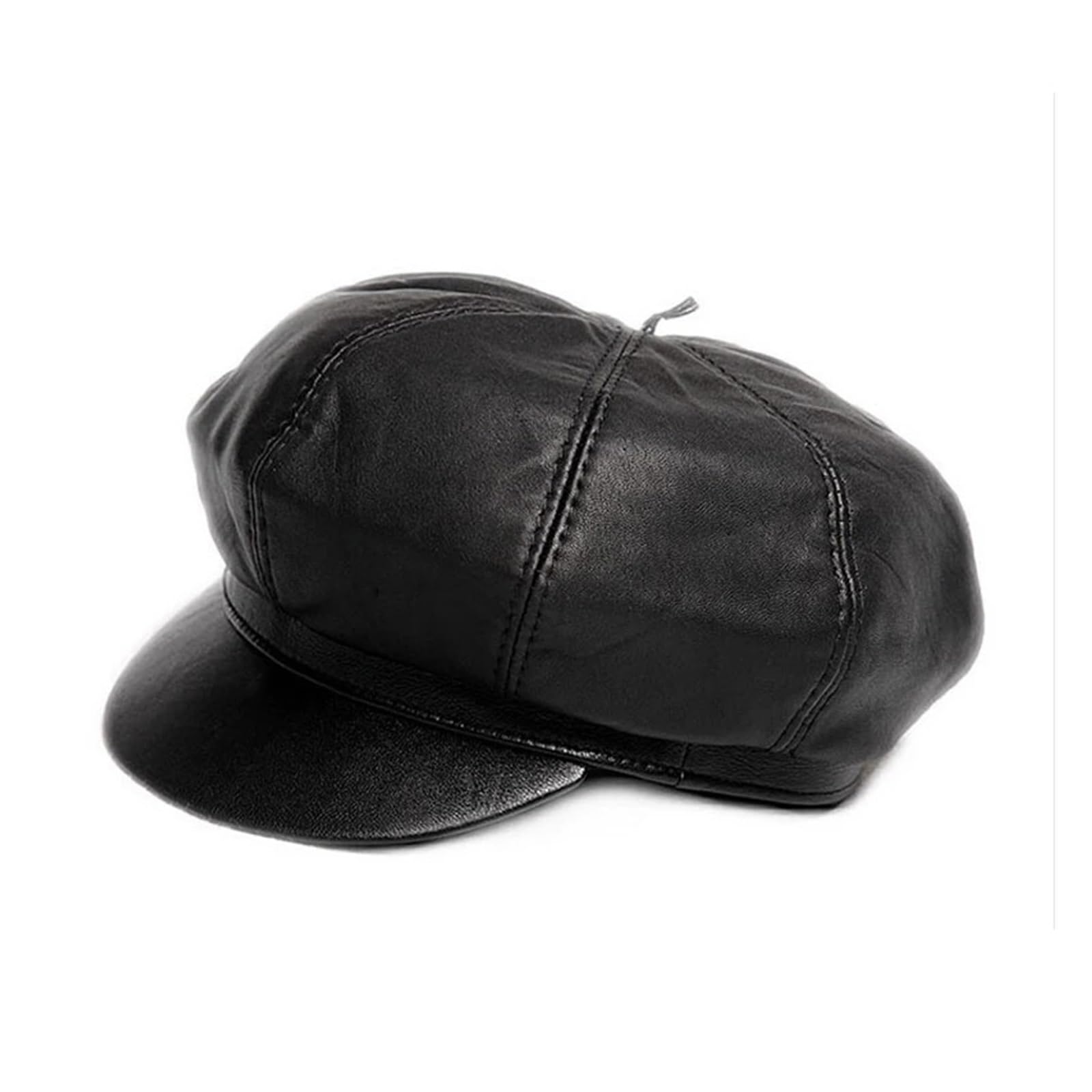 2024 Autumn/Winter Genuine Leather Cap Unisex Stylish Fashion Outdoors Keep Warm Hat Casual Black Driving