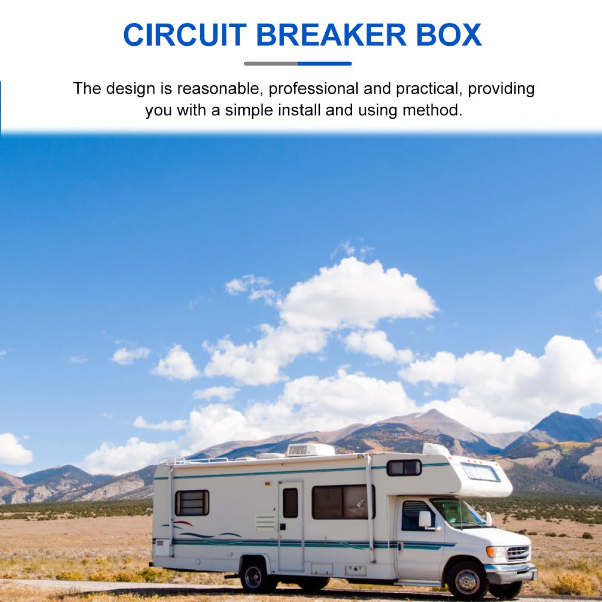 19pcs 12-32v Car Circuit Breaker Box 100a Main and 30a Branch Overload Protectors, 6-Position Circuit Protector Panel for Automotive, Rv, Marine Use Waterproof Caps and 100a