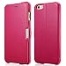 iPhone 6s Plus / 6 Plus Case, Benuo [Litchi Pattern Series] Folio Flip Genuine Leather Case [Stand Function] [Card Holder] with Magnetic Closure for iPhone 6 Plus, 6s Plus 5.5 inch (Pink Rose)