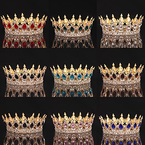 Damskie nakrycia głowy, biżuteria do włosów Diadem z koroną dla kobiet Diadem z w dla nowożeńców Rhinestone Kryształ Okrągły korona Biżuteria do włosów dla kobiet Diademy z koroną Prezent od