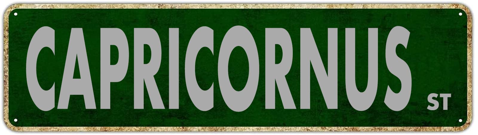 Capricornus St Retro Tin Signs Aluminum Metal Sign Gift for Home Kitchen Outdoor Garden Yard Wall Porch Decor 4x16 Inch