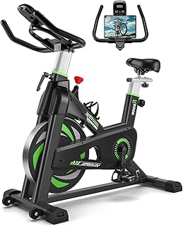 Exercise Bike for Home Use, Riksion Spin Bike with Adjustable Magnetic Resistance, Stationary Bike with LCD Display &Table…