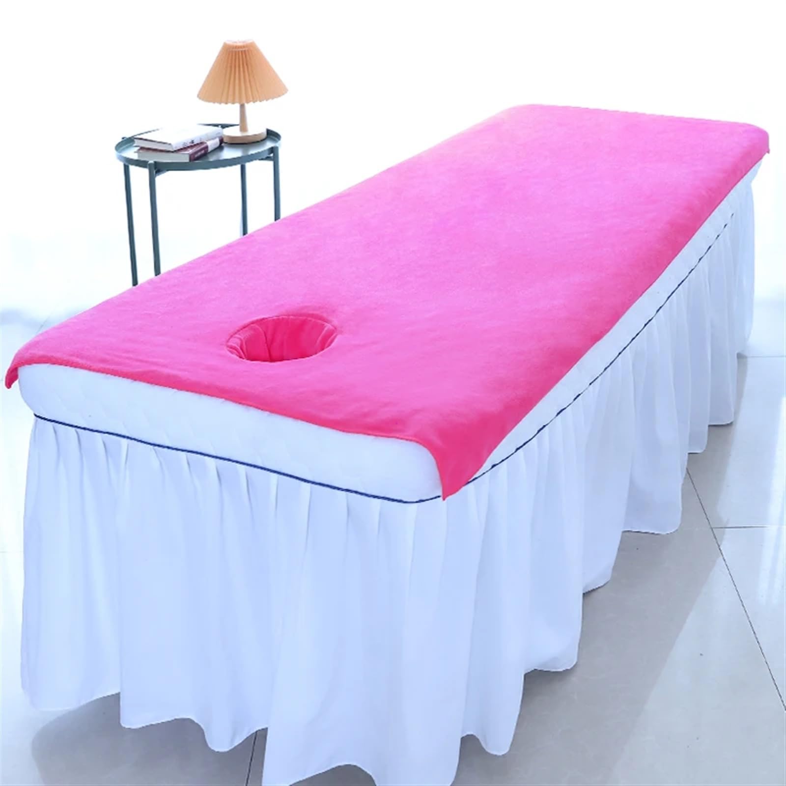 Sábanas de belleza Sábanas de salón de belleza Sábanas suaves for tratamientos de masajes Sábanas for mesa de spa Sábanas con orificio(Pink,100X200CM)