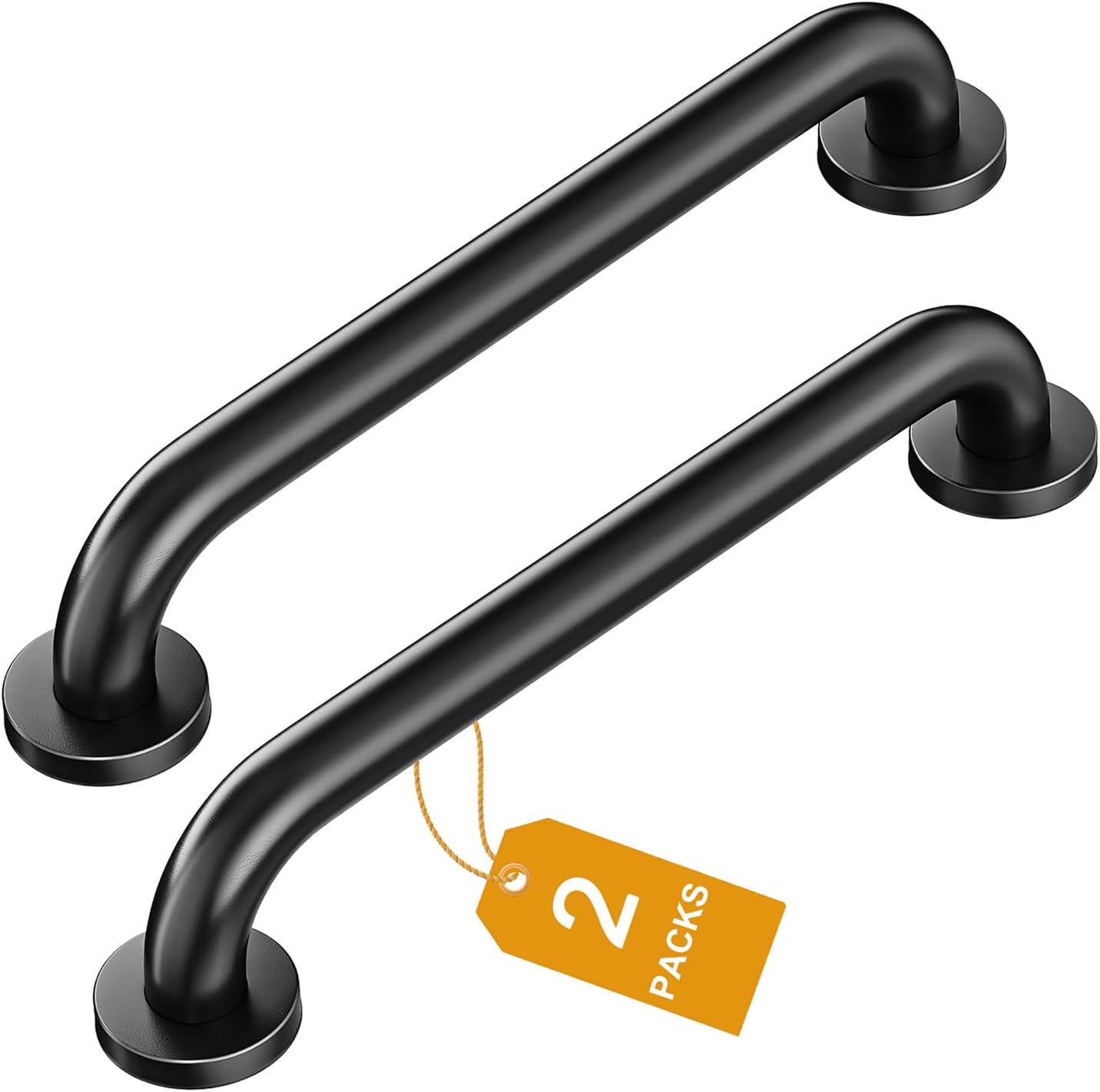 16 Inch Stainless Steel Bathroom Safety Grab Bars, Set of 2