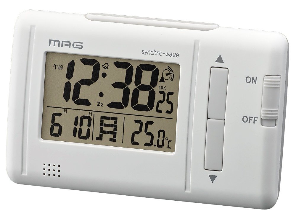 Amazon.co.jp: MAG(マグ) 目覚まし時計 電波 デジタル ファルツ 温度