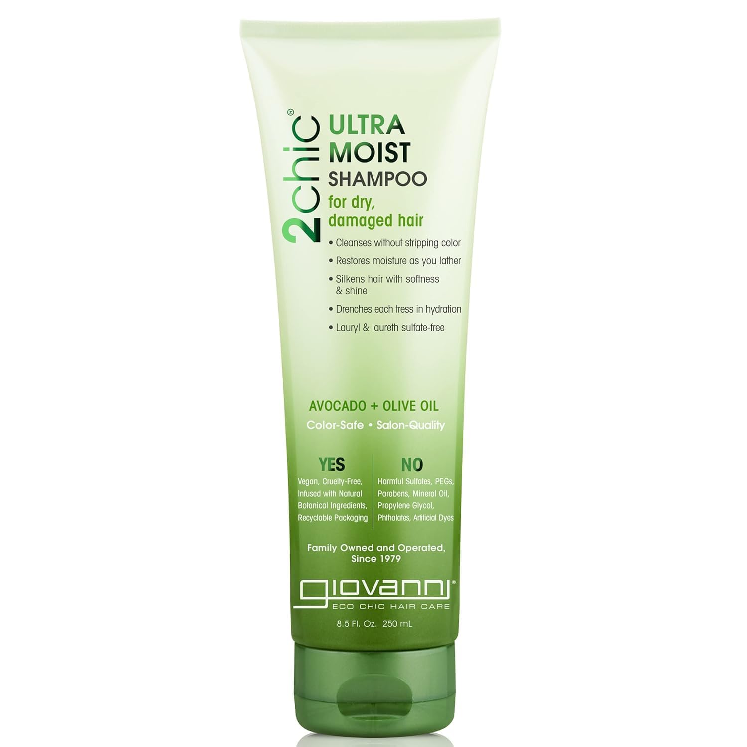 Giovanni, 2Chic Ultra Moist Shampoo, Avocado & Olive Oil 250ml
