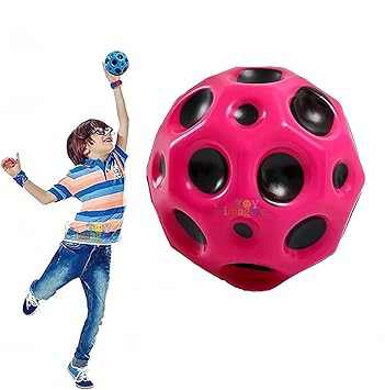 Toy Imagine® Moon Ball – High Bounce Rubber Ball for Kids | Crazy Bouncing Ball for Outdoor Fun | Moon Ball for Kids 1-5 Years Hyper Bounce Toy for Boys & Girls - image, photos