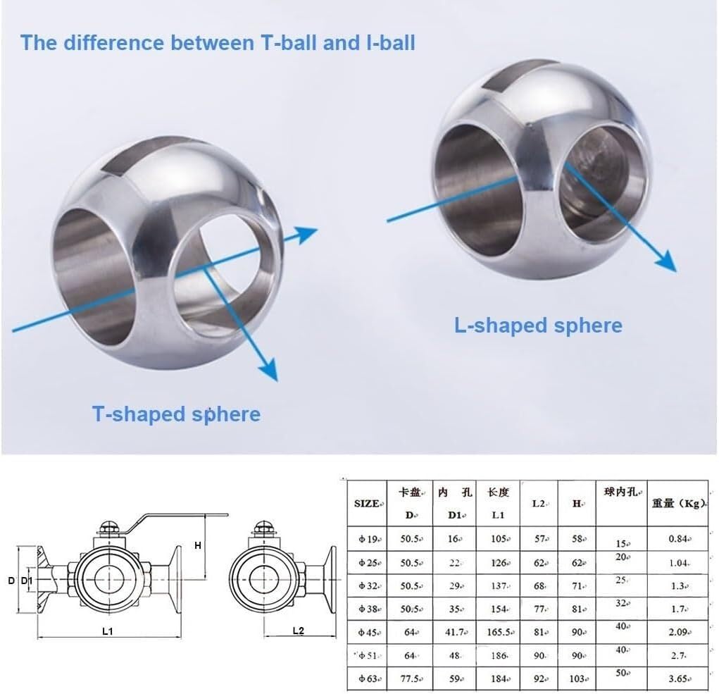 Valvola a sfera, in acciaio inox T-Port & L-Port Design per un controllo durevole del flusso, ghiera OD per un funzionamento affidabile