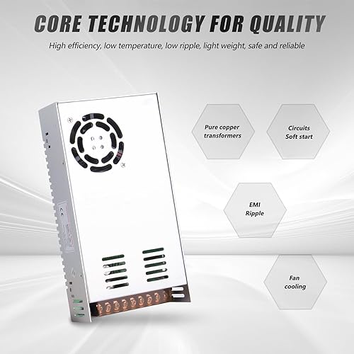 Miniatura 3 de Fuente de alimentación conmutada de 24V 20A 480W DC AC 100V240V a DC-12V Adaptador de corriente, voltaje constante del transformador, adecuado para