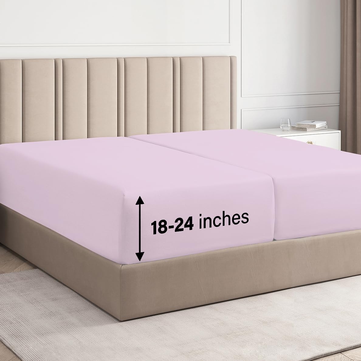 Extra Deep Split King Fitted Sheet Hotel Luxury Single