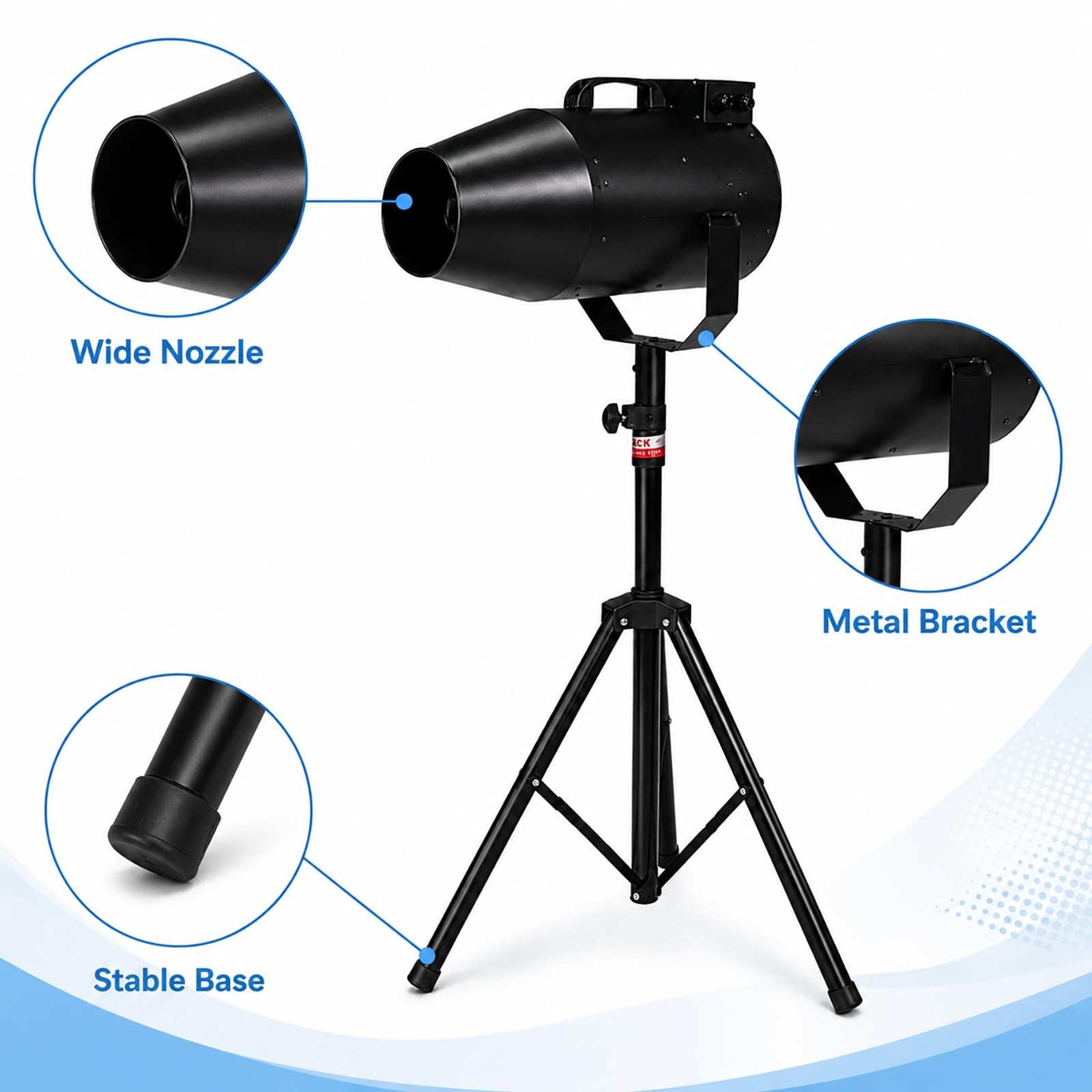 MáQuina Espuma for Escenarios 1000 W, Alcance 6-10 M/áRea De 80 M² Con TríPode Ajustable Generador Burbujas for Piscinas Al Aire Libre, CumpleañOs, Parques AcuáTicos Y Eventos(Yellow)