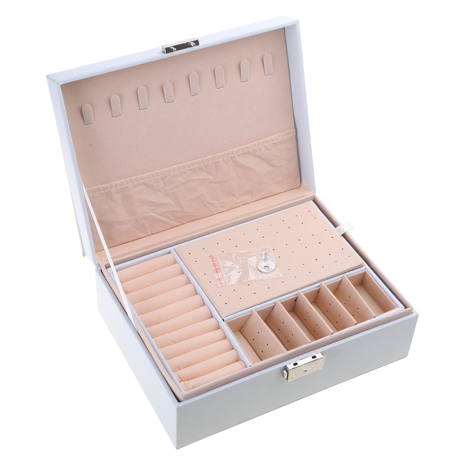 Boîte à bijoux cadeau idéal pour femme | Coffret de rangement double couche