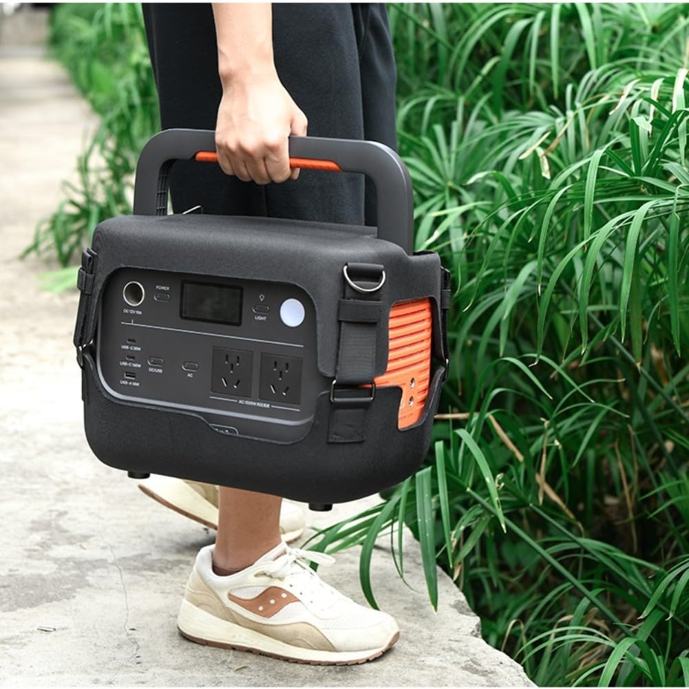 Funda portátil para Jackery 1000 V2, contenedor de almacenamiento de EVA con asa, protección de viaje al aire libre para generador de batería, 34,2 x 23,8 x 27,4 cm