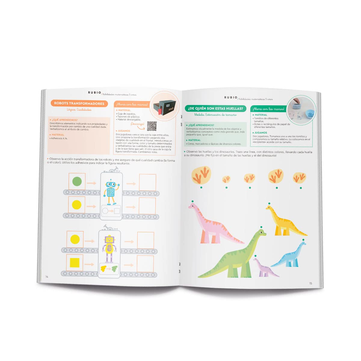 Habilidades matemáticas Rubio 5 años | Actividades de situaciones de la vida diaria, e incluyen descargables, juegos y recursos artísticos, gráficos y ... Matemáticas para Educación Infantil RUBIO)