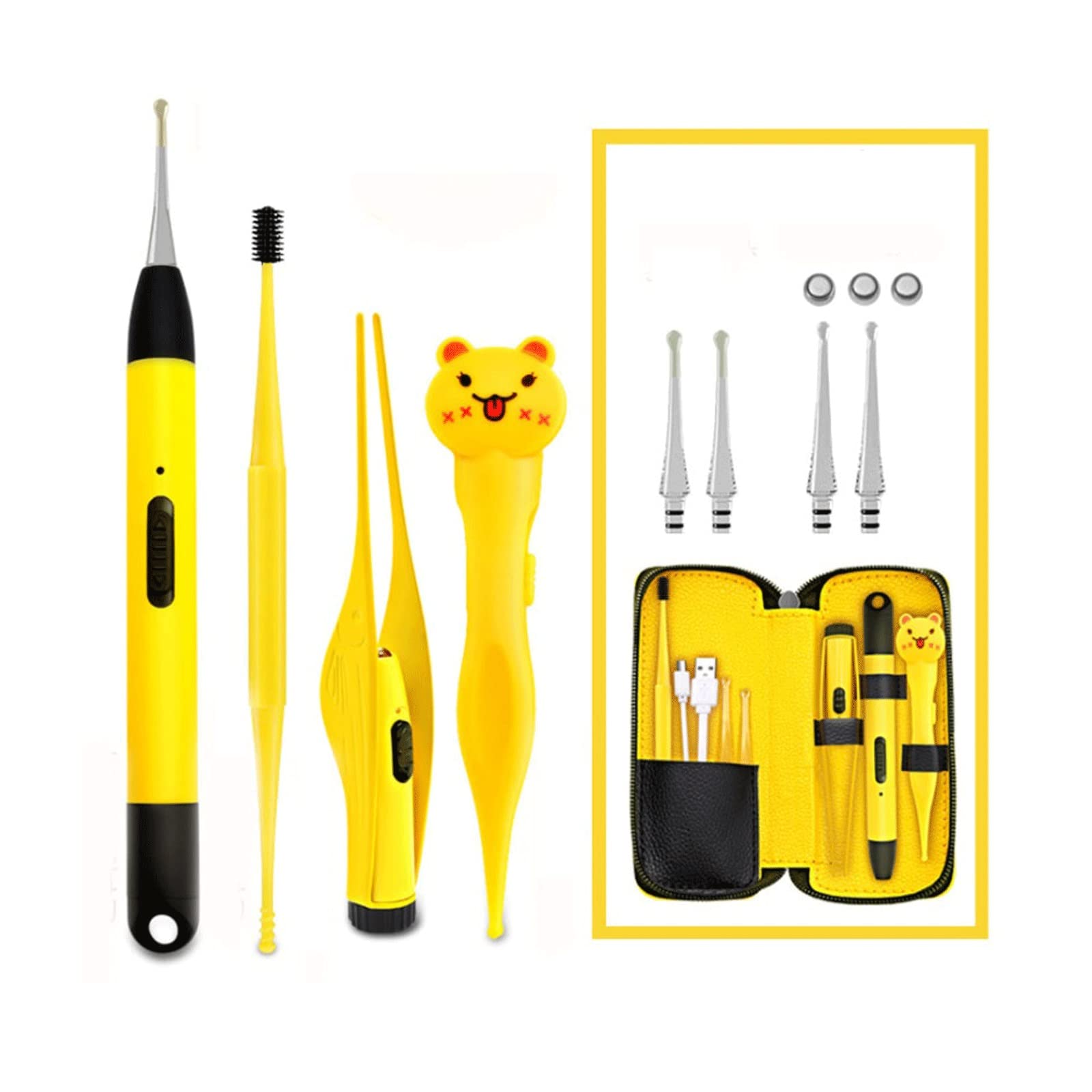 Prodotti per la rimozione del cerume Earpick Raccoglitore per la rimozione del cerume Pulitore per Le Orecchie Pinzetta per Le Orecchie STR