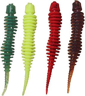 BESPORTBLE 4pcs Soft Plastic Fishing Lures bass Fishing Lures Fishing Lures for bass Fishing baits bass Lures Soft Bait bass Plastic shad Lures Spiral Fishing Lures Bionic Fishing Accessories