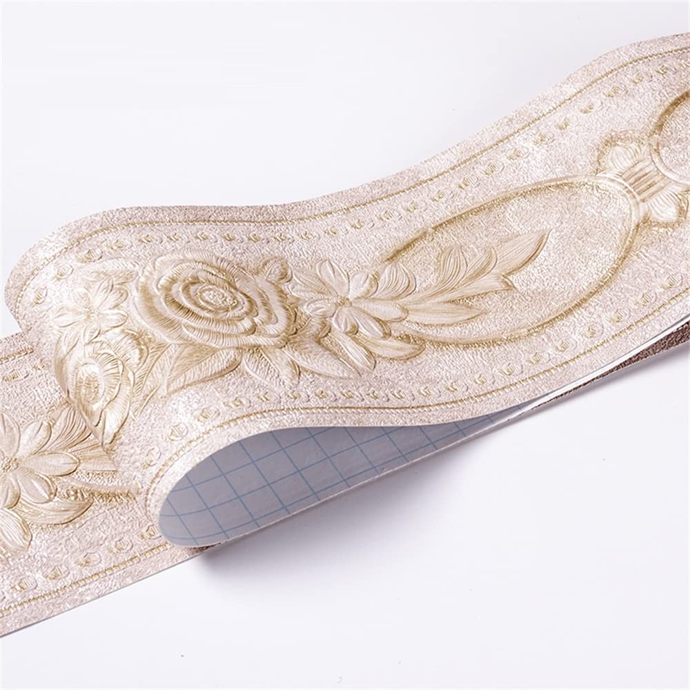 LYHYDMA Wallpaper Border 10CM PVC Waterproof Waist Line Wood Marble SelfAdhesive Skirting Wallpaper Living Room Decor Vinyl Border Wall Corner Stick(10)