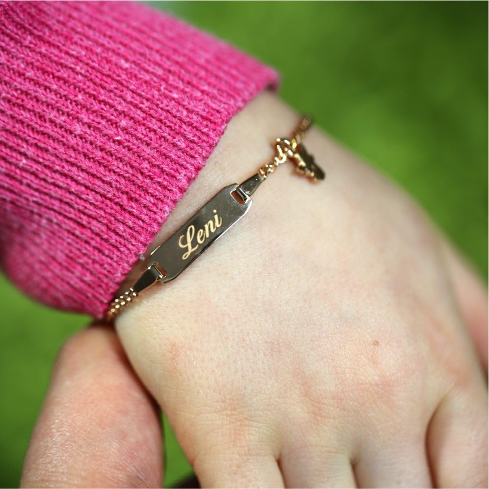 Baby ID Armband Engel Taufarmband mit Gravur Babyarmband 925 Silber Taufschmuck mit Namen kurz 12cm 14cm Geschenke Taufe Schmuck personalisiert