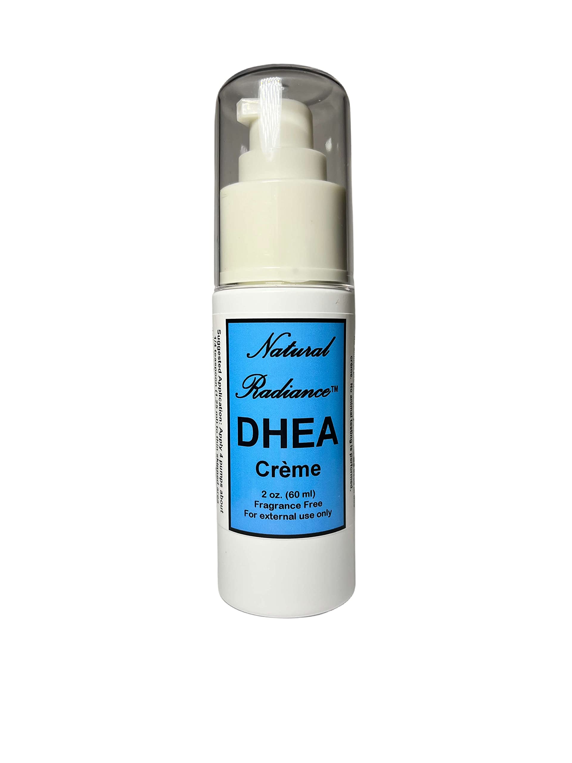Amazon.com : Natural Radiance DHEA Unscented & Paraben-Free Topical Creme 2  oz. Pump Bottle - Great for Air Travel