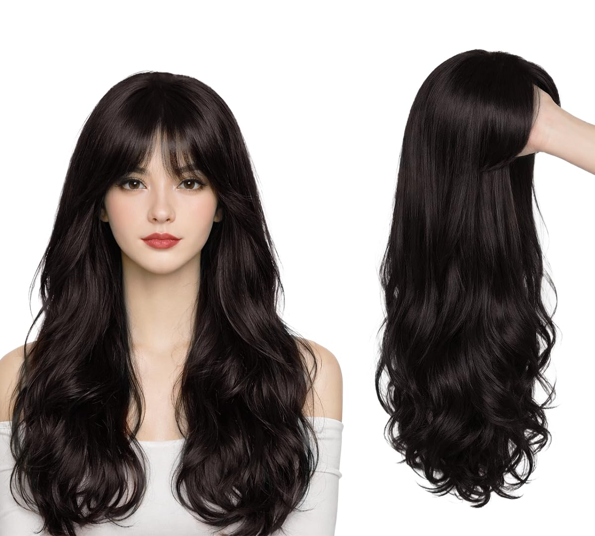 AHS Curly Full Head Synthetic Hair Wig for Women & Girls | Natural Look Wig with Cap | Heat-Resistant, Lightweight & Comfortable | Daily, Party & Cosplay Use. (Brown)-image-38