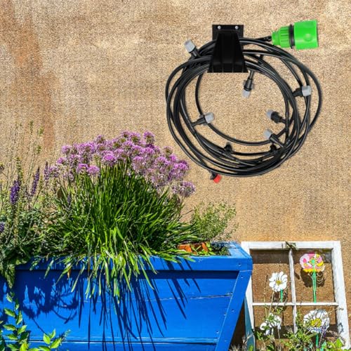 IMIKEYA Hose Holder Wall Mount Hook Hanger with Screw: Garden Hose Reel Storage Rack for Vacuum Cleaner Extension Cord Organizer Garage Shed Patio Tools Accessories Black by IMIKEYA - Image 6