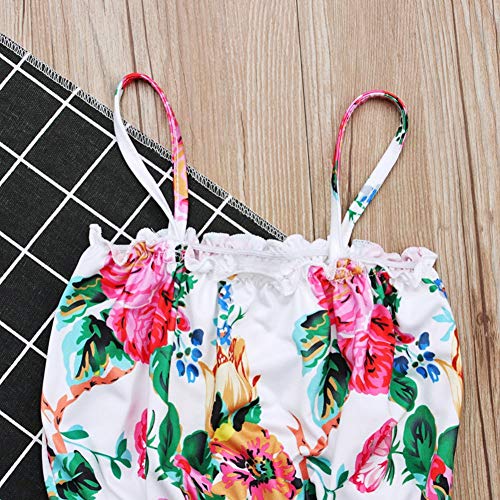 Noubeau Toddler Girls Kids Jumpsuit Girl One Piece Sleeveless Floral Playsuit Strap Romper Summer Outfits Clothes #TOP3