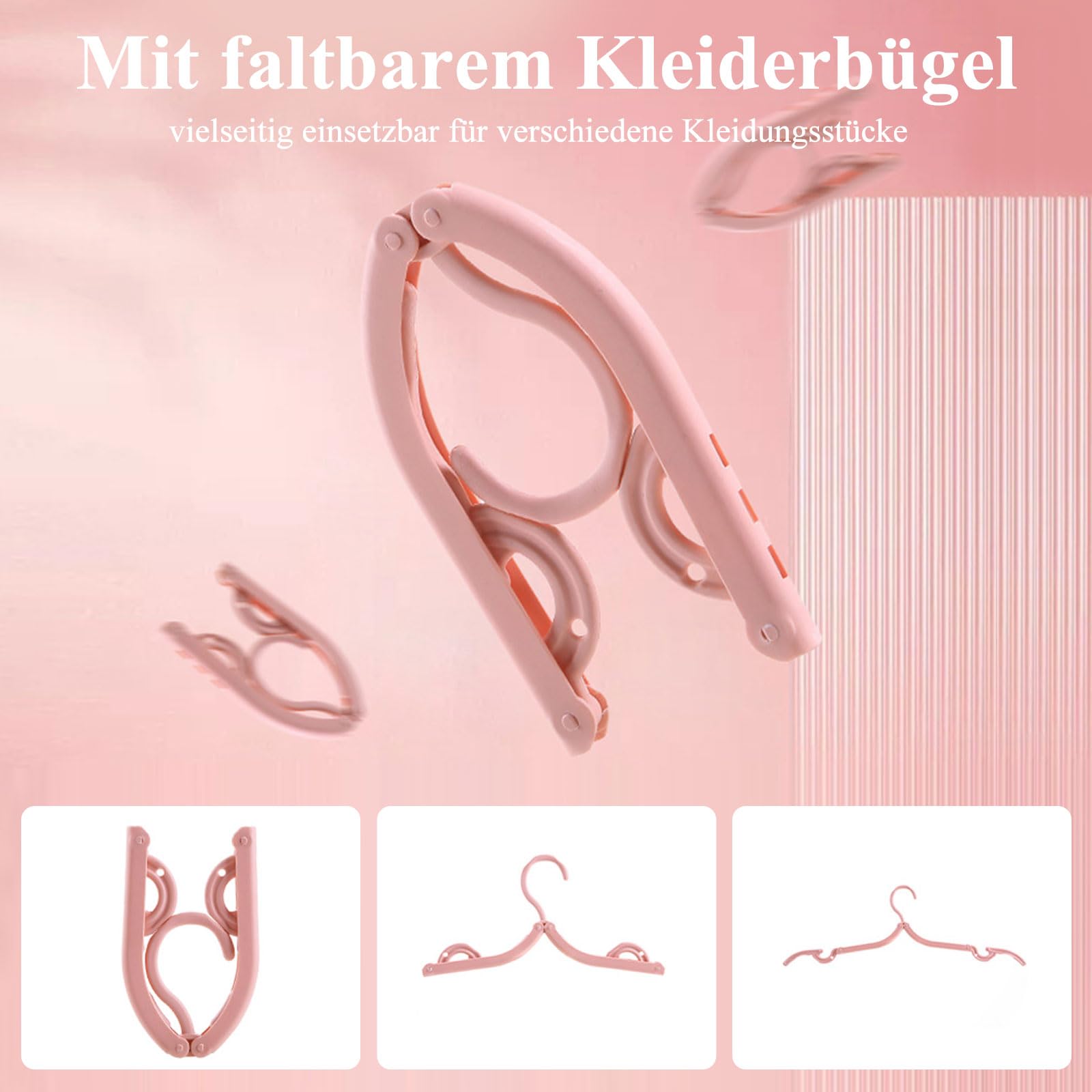 Raheem Portable Clothes Drying Rack Stainless Steel Foldable & Height Adjustable (34-70 cm) with 4 Folding Hangers - Image 4