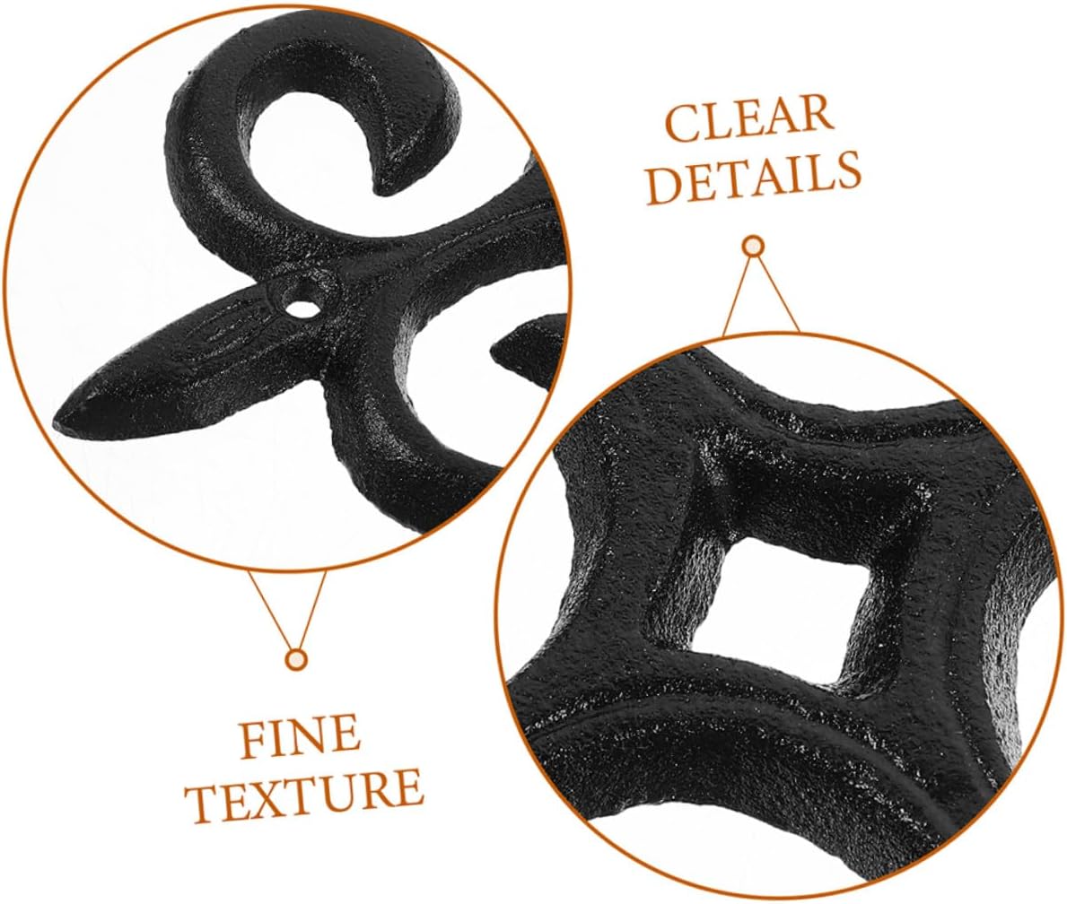 VILLCASE 2pcs Metal Hanging Planter Brackets for Balcony and Garden, Heavy-Duty Iron Hooks for Outdoor Hanging Baskets, Wall Mount Plant Hangers for Patio and Lawn
