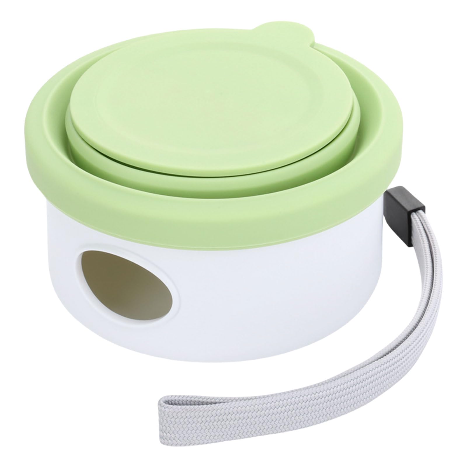 GRABAGECAN Space Saving Pet Travel Bowl Foldable Soft Feeding Dish for Dog Cats Camping Hiking Pet Multiuse Bowl with Lanyards