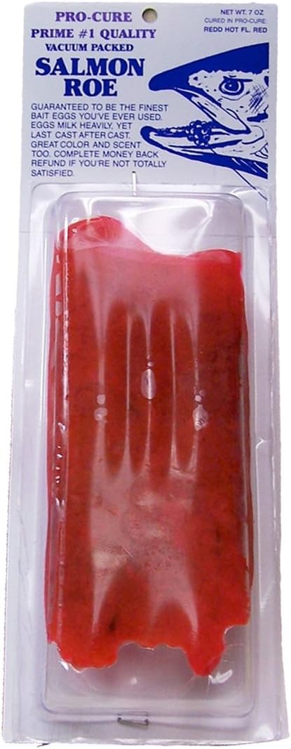 Pro-Cure Vacuum Packed Salmon Eggs, 7 Ounce, Redd Hot