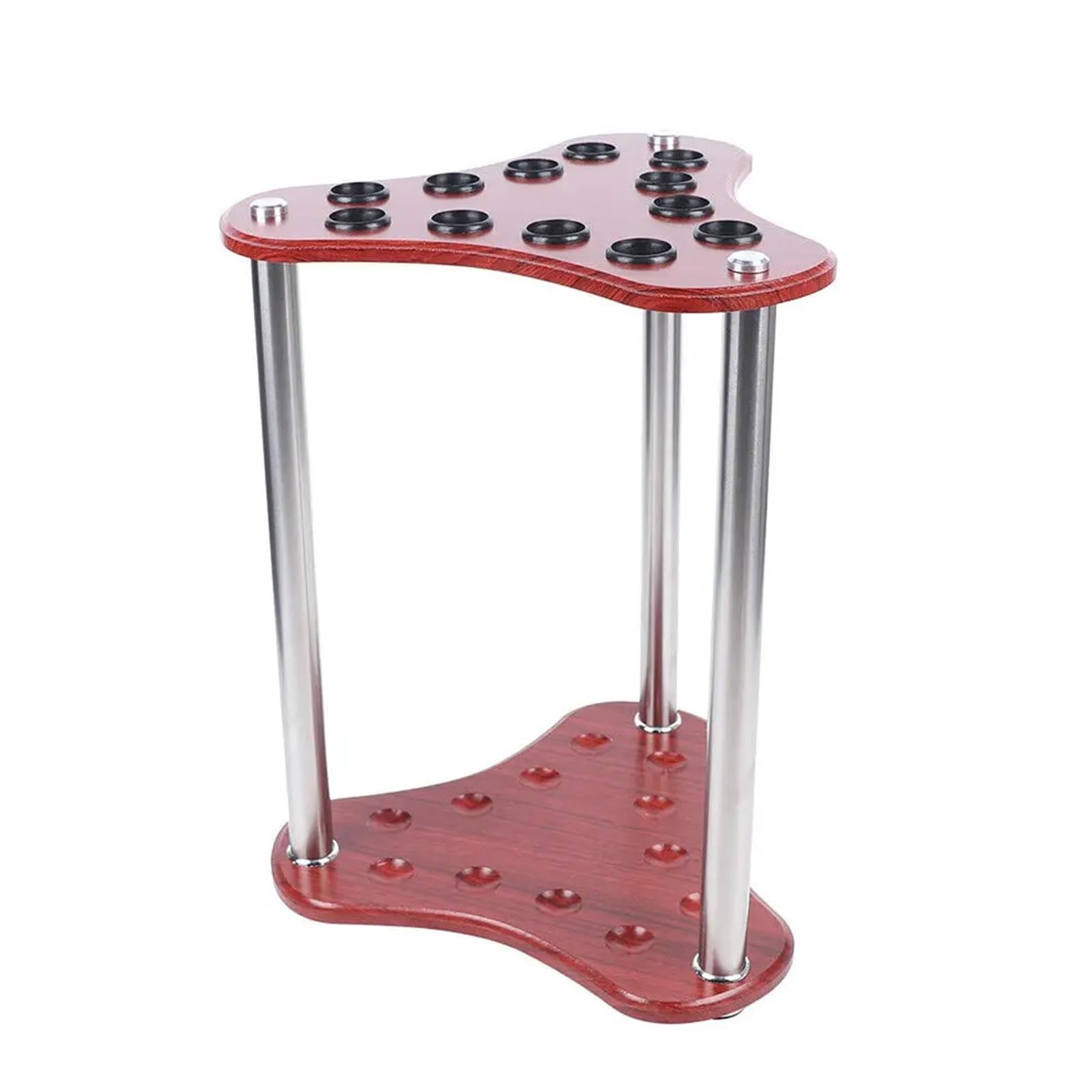 IRFHDCX Pool Cue Holder Wood 12 Hole Pool Cue Rack Corner Stick Floor Stand Billiard
