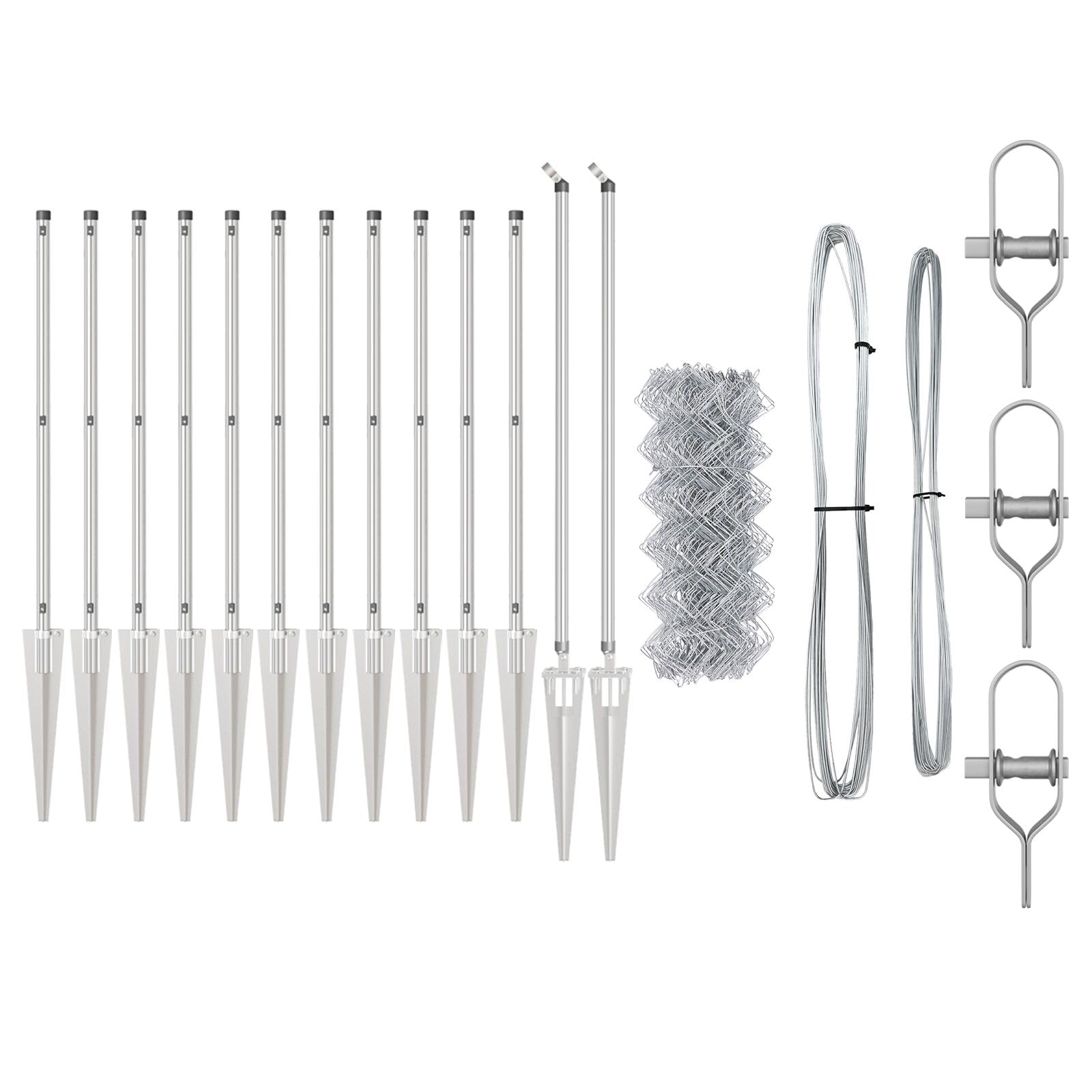 Brokky 3351224 Recinzione in rete metallica Set di 2 Acciaio galvanizzato 25 x 1 m Rete Metallica per Recinzioni Zincata Elettrosaldata Rigida - Ideale per Recinzioni da Giardino,Aree Verdi e Spazi Es