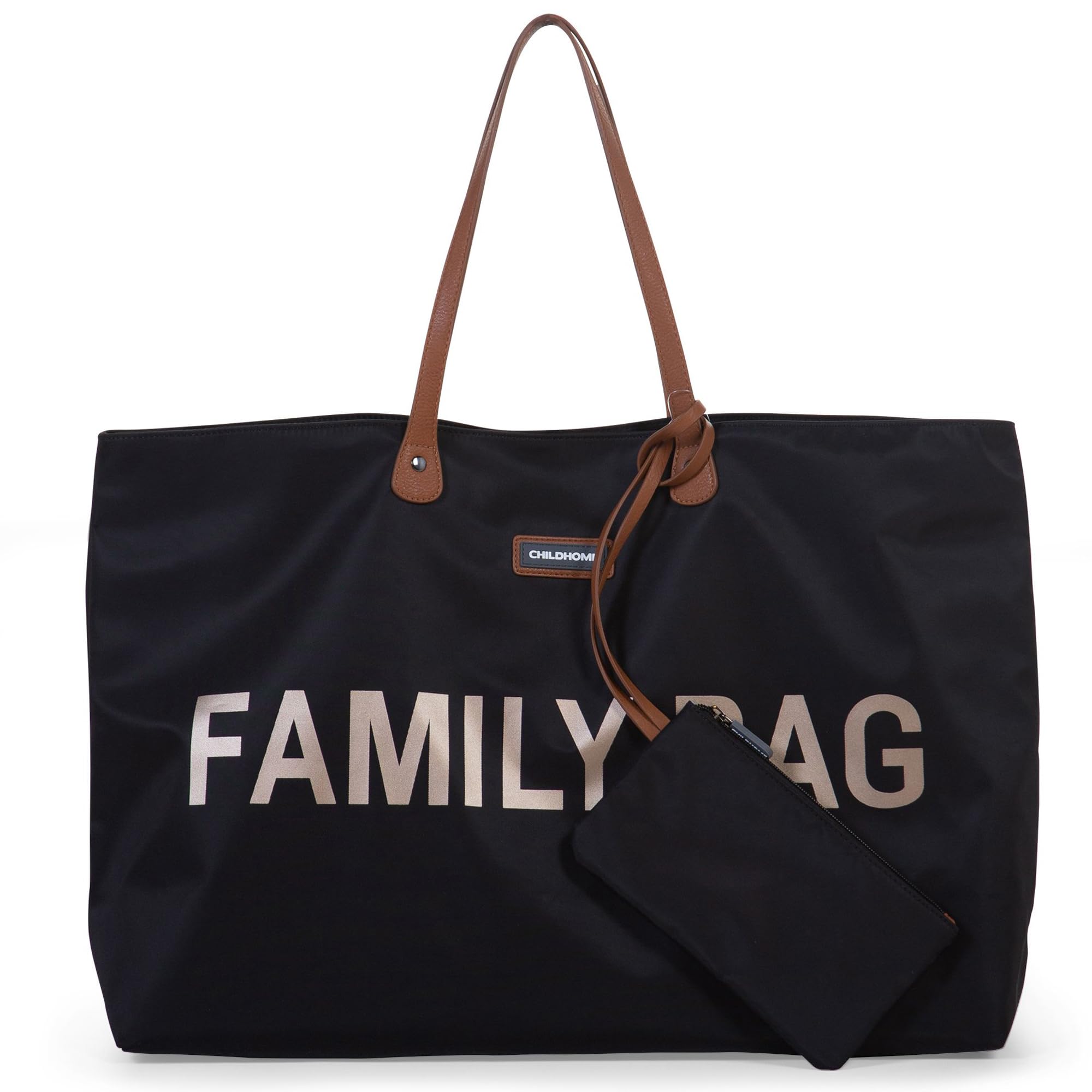 CHILDHOME Family Bag Borsa Fasciatoio Borsa da Viaggio Weekend Grande Capacità Nero e Oro