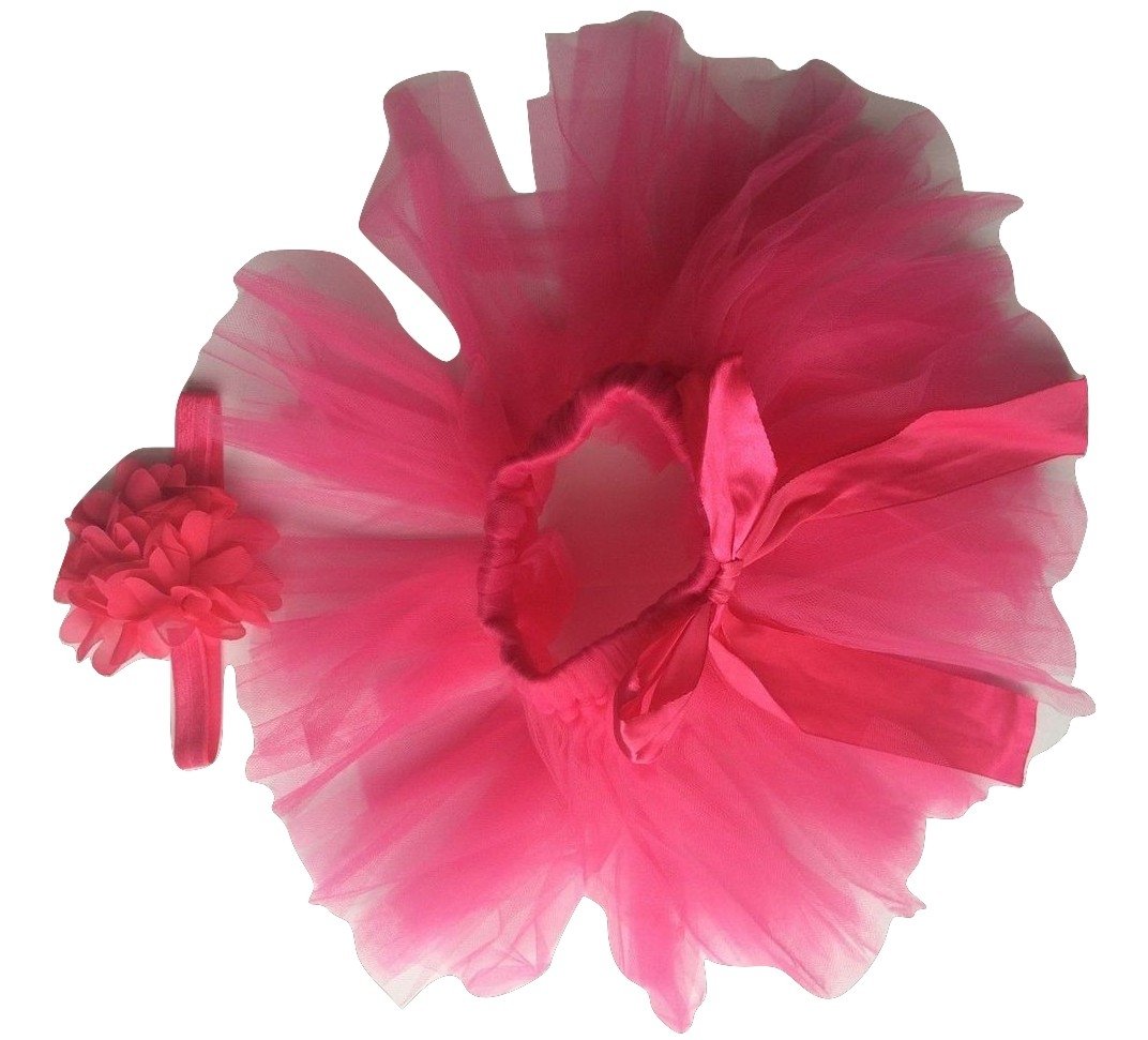 Matissa Pink Hot Newborn Baby Tutu Clothes Skirt Headdress Flower Photo Photography Prop Outfit