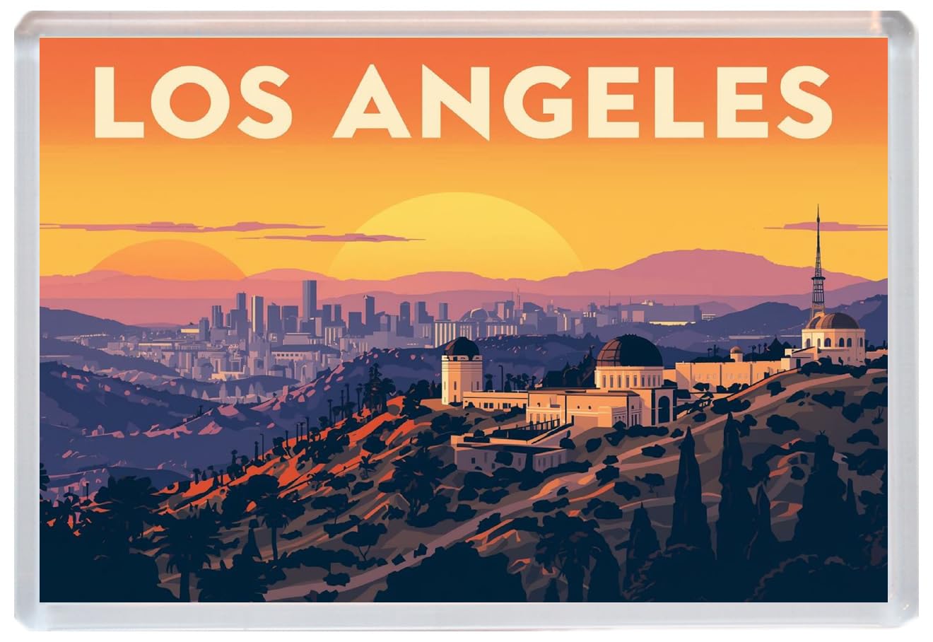 Baked Bean Store Multicolor Los Angeles - California - Jumbo Artistic Fridge Magnet 96 X 67Mm Bbsfhm3469