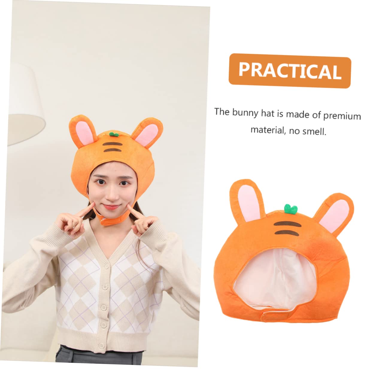 Abaodam 3piezas Sombrero De Peluche Con Orejas De Conejo Para y Fiesta De Pascua Accesorio De Disfraz Con Diseño De Adultos