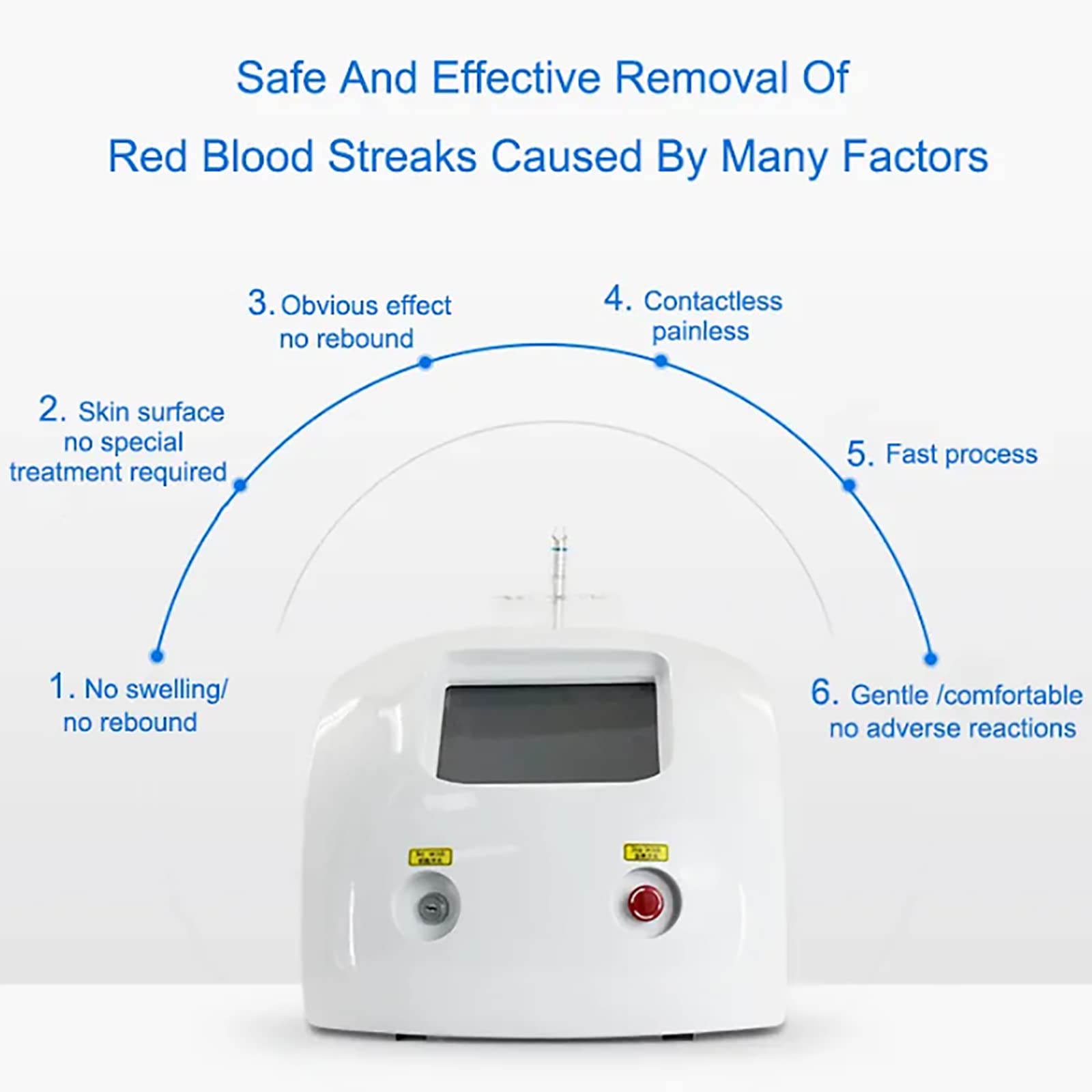 MObyat Eliminador de Raya Roja Sangre 980nm Alta Frecuencia con Pantalla Táctil para Arañas Vasculares