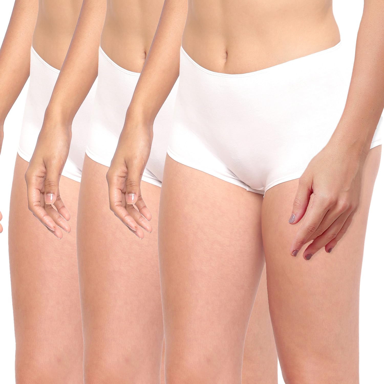 la intimo BASIICS Hanky Panky Antimicrobial Boyshort Brief Panty for Women (Pack of 3)-picture-26