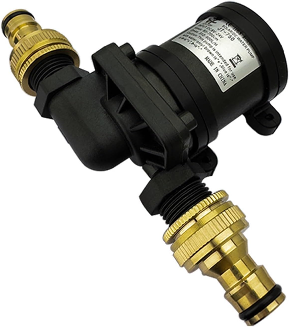 IP68 DC 12V 24V Stainless Steel Shaft Brushless 1/2" Water Pump Solar Water Heater Shower Circulation Fountain Pressurization(24V wiring,16mm and EU adapter)