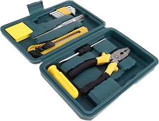 1Set Household Repairing Tool Kit Compact Multi Function Auto Tool Box for DIY Projects Durable Hand Tools with Smooth Finish for Home and Vehicle Maintenance