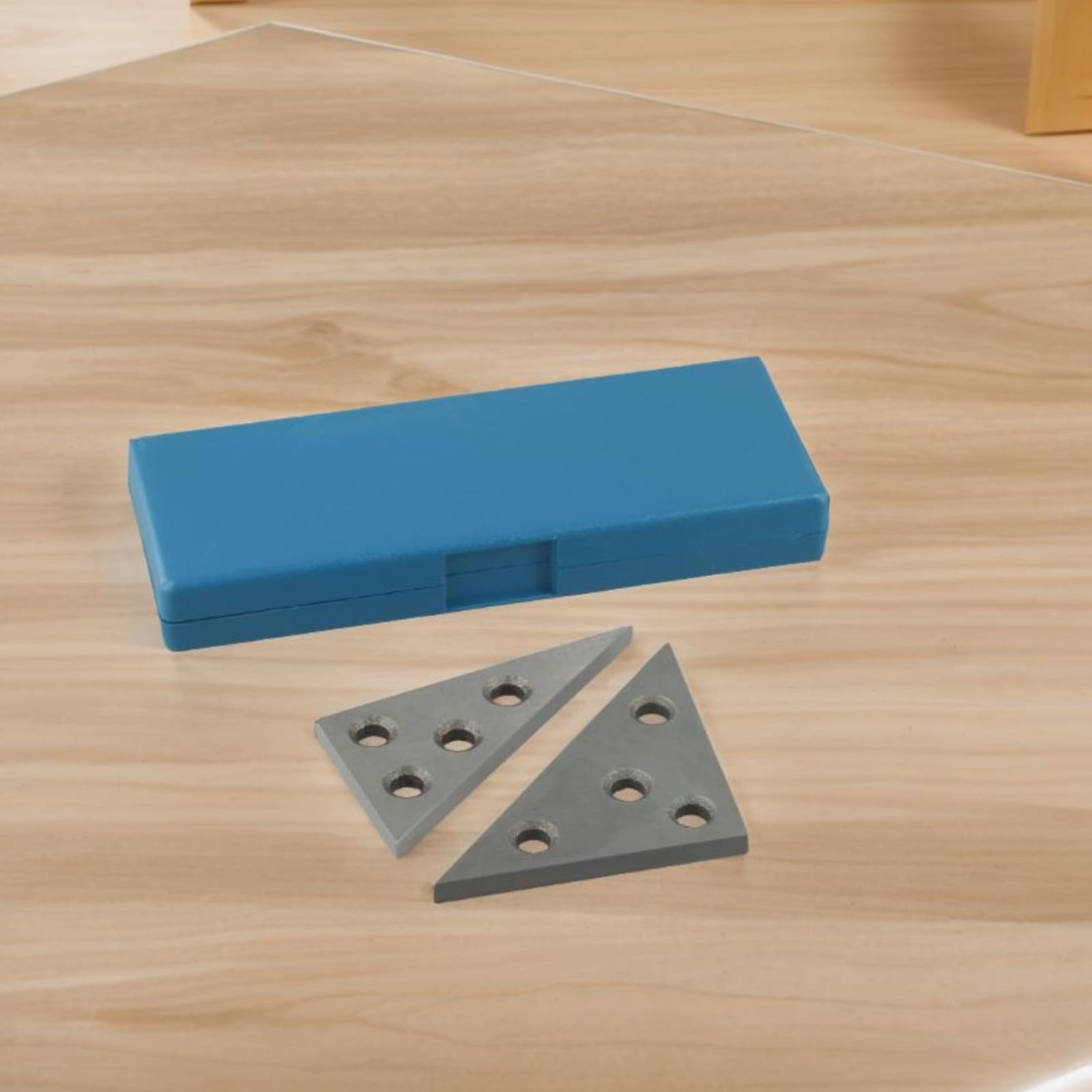 Set di 2 blocchi angolari con 30-60-90 e 45-45-90 gradi per utensili di precisione in metallo piastre angolari per ingegneria e uso in officina