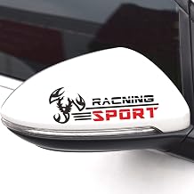 Voroly 2 Pcs Sport Car Stickers Scorpion Auto Rearview Mirror Decals Auto Stickers for Car SUV Truck 6" x 2" Black