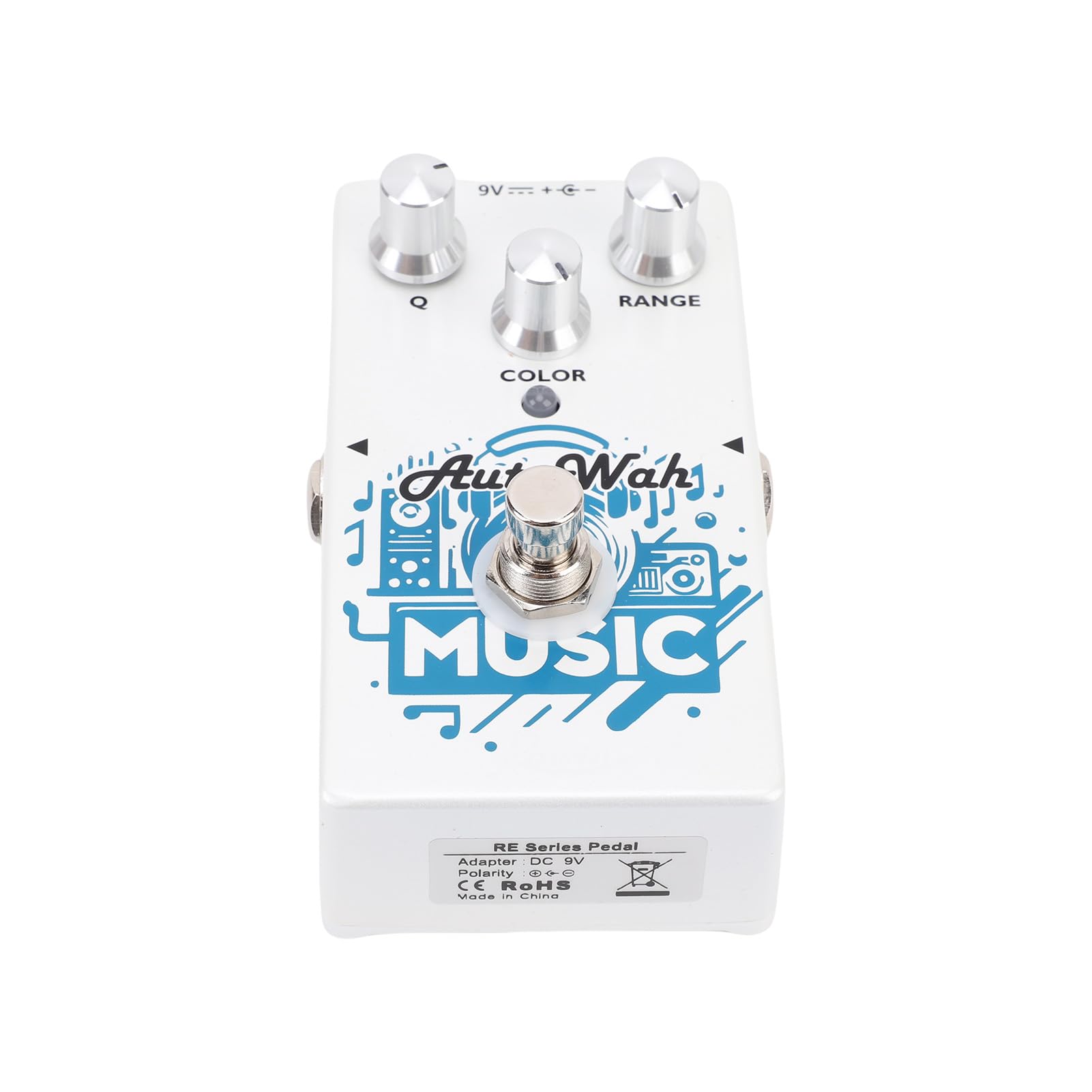 Pedal de Efectos de Guitarra, Pedal Wah Automático de Aleación de Zinc con Grabación en Bucle para Actuaciones en Escenario, Control de Tono Ajustable y Sonido Funky para Guitarristas y