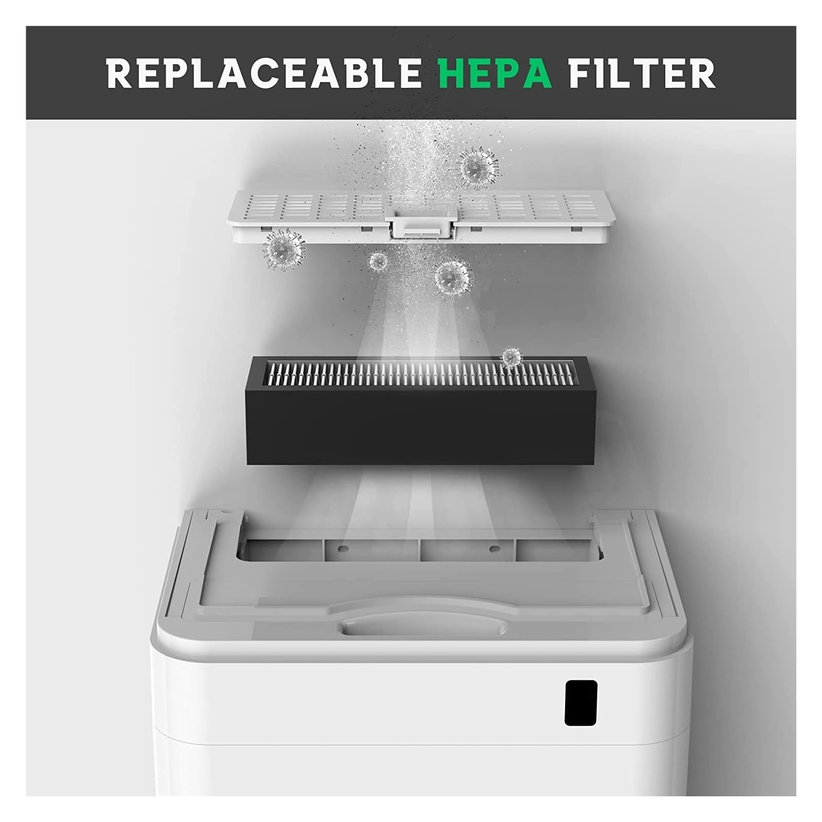 Asciugamani Elettrico, Asciugamani automatici con filtro HEPA Jet Speed ​​Wind 90 m/s for WC da bagno commerciale(Noir)